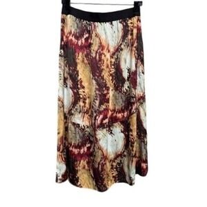 Vera Wang Womens Midi Slip Skirt‎ Small Moody Abstract Artsy Fairy Grunge Fall